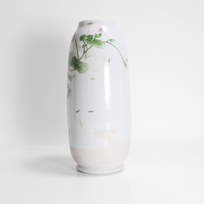 Lot 249 - A Japanese polychrome porcelain vase