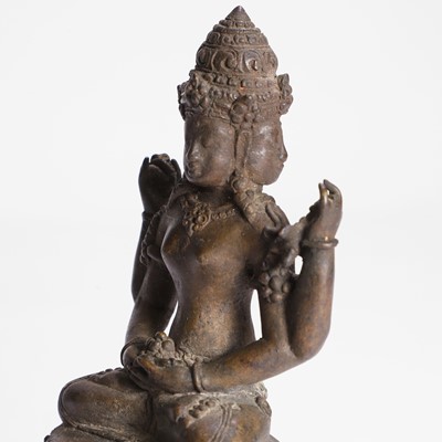 Lot 236 - An Indonesian bronze figure of the four-faced Brahma