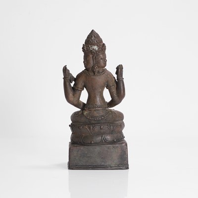Lot 236 - An Indonesian bronze figure of the four-faced Brahma