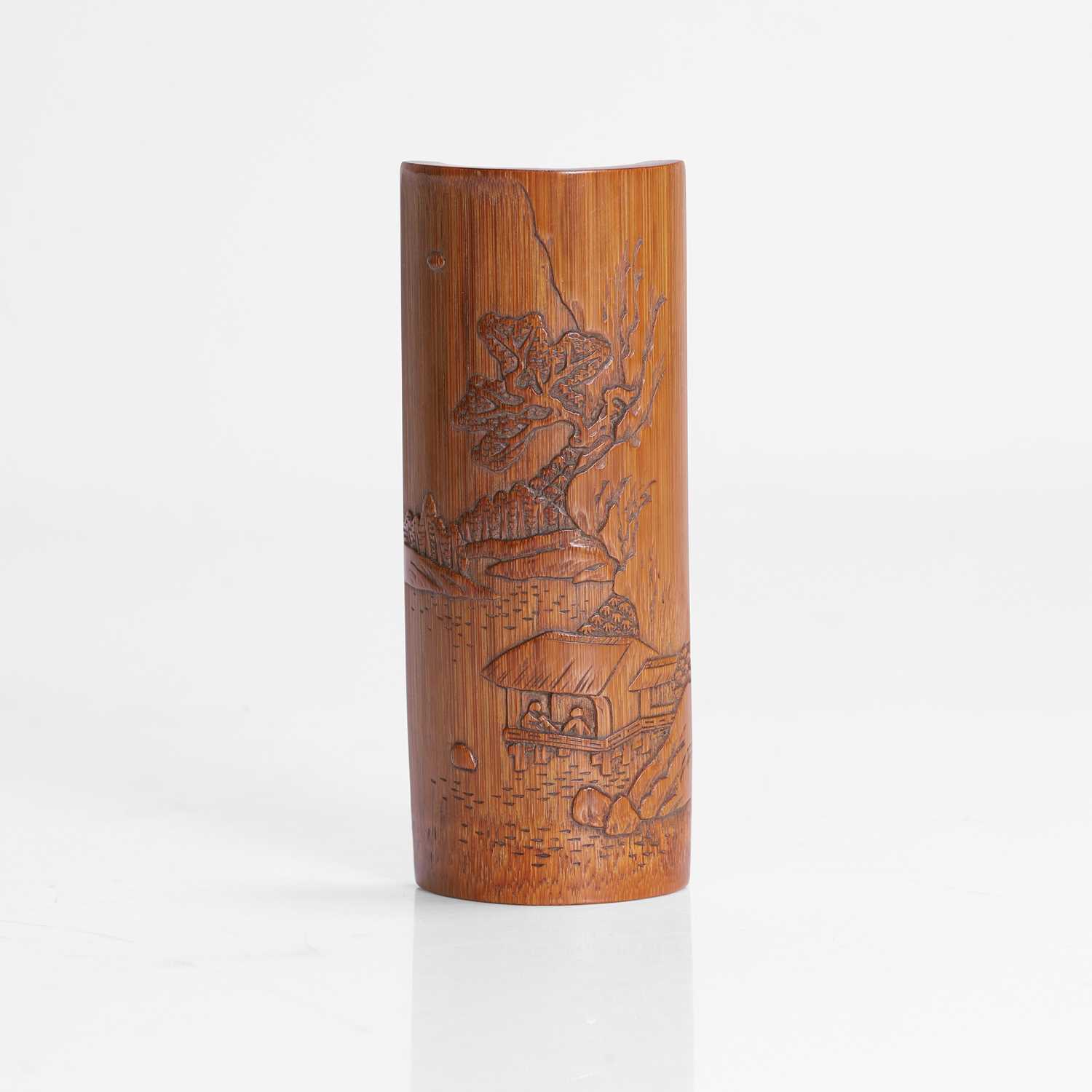 Lot 160 - A Chinese bamboo brush rest