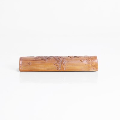 Lot 160 - A Chinese bamboo brush rest