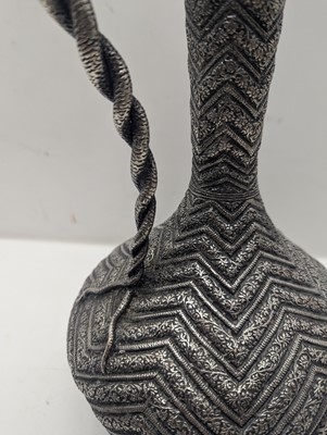 Lot 41 - A silver plated ewer