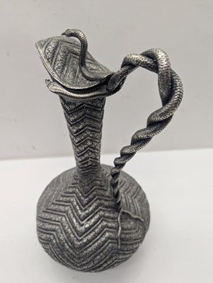 Lot 41 - A silver plated ewer