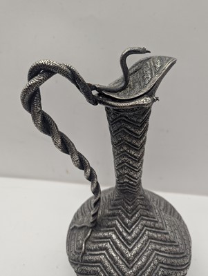 Lot 41 - A silver plated ewer
