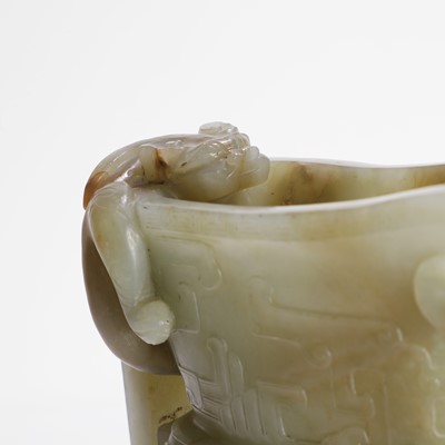 Lot 137 - A Chinese jade vessel