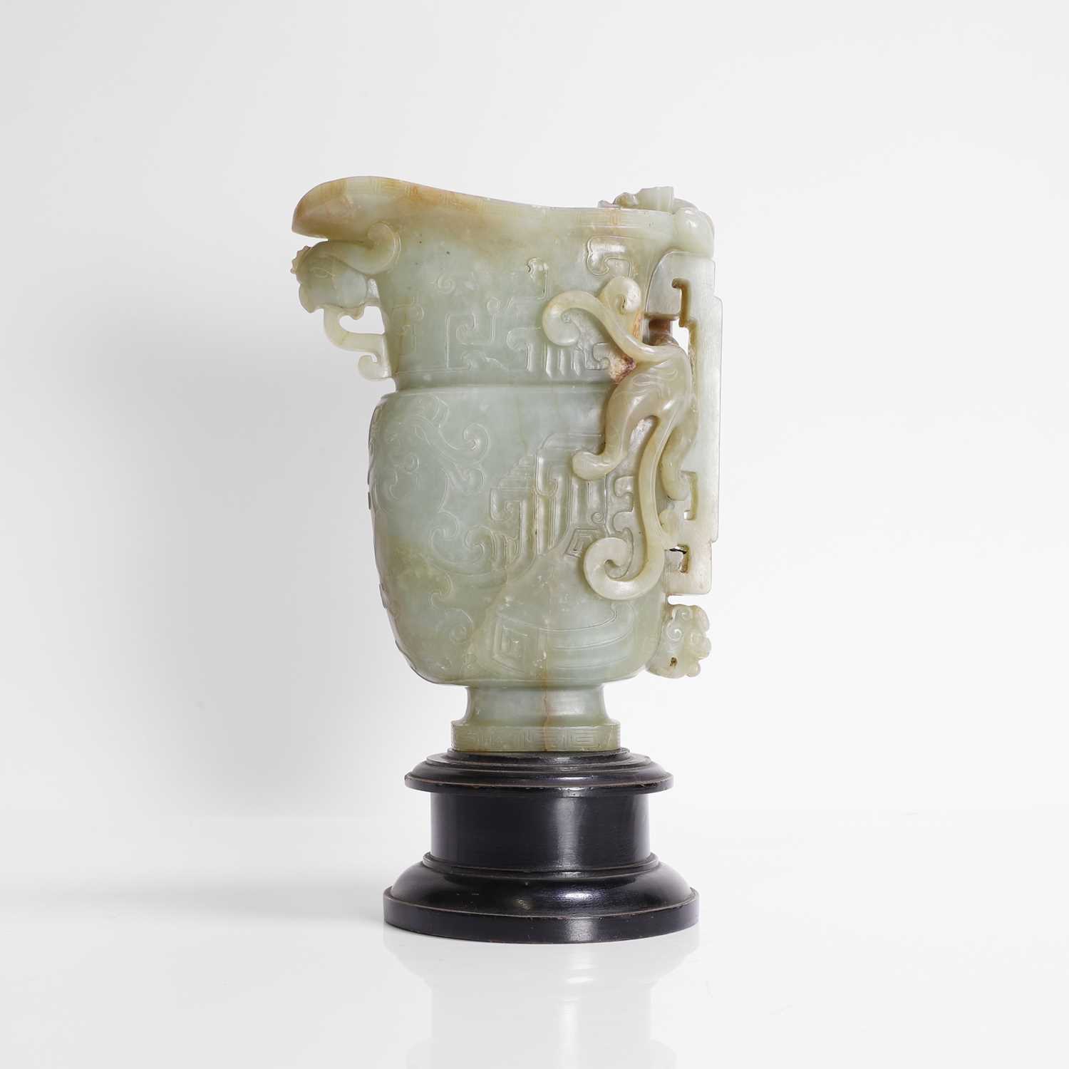 Lot 137 - A Chinese jade vessel