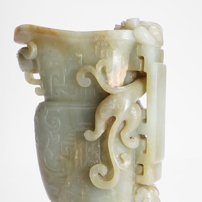 Lot 137 - A Chinese jade vessel