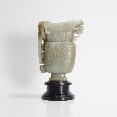 Lot 137 - A Chinese jade vessel