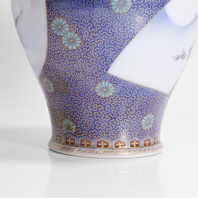 Lot 250 - A Japanese polychrome porcelain vase