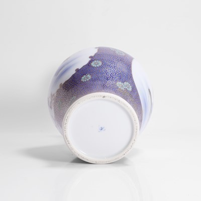 Lot 250 - A Japanese polychrome porcelain vase