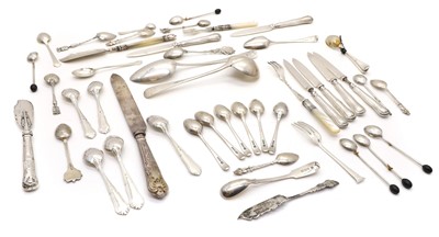 Lot 47 - A collection of silver flatware
