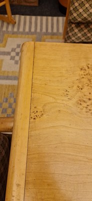 Lot 78 - An Art Deco burr maple dining suite