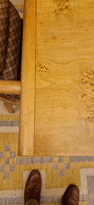 Lot 78 - An Art Deco burr maple dining suite