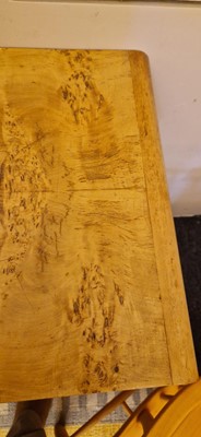 Lot 78 - An Art Deco burr maple dining suite