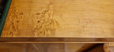 Lot 78 - An Art Deco burr maple dining suite