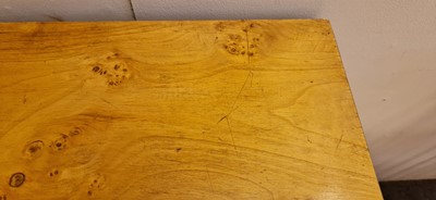 Lot 78 - An Art Deco burr maple dining suite