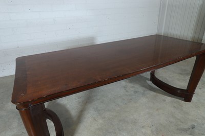 Lot 48 - An Art Deco walnut dining table