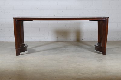 Lot 48 - An Art Deco walnut dining table