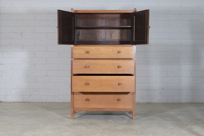 Lot 77 - A Heal's 'Letchworth' oak tallboy