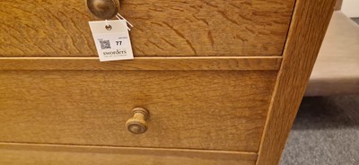 Lot 77 - A Heal's 'Letchworth' oak tallboy