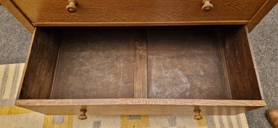 Lot 77 - A Heal's 'Letchworth' oak tallboy