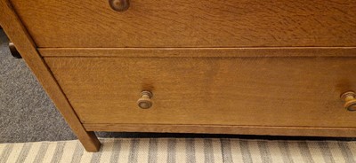 Lot 77 - A Heal's 'Letchworth' oak tallboy