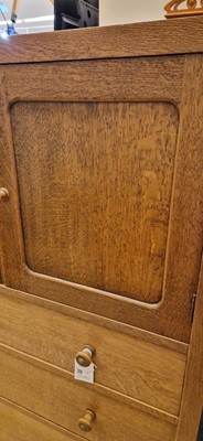Lot 77 - A Heal's 'Letchworth' oak tallboy