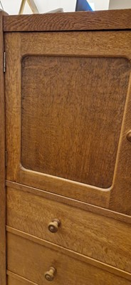 Lot 77 - A Heal's 'Letchworth' oak tallboy
