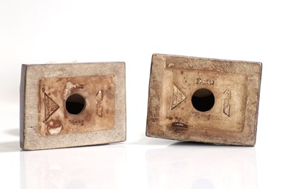 Lot 75 - A pair of French Art Deco pottery 'The Secret' bookends