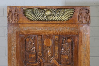 Lot 68 - An 'Egyptomania' brass-mounted stained beech chair