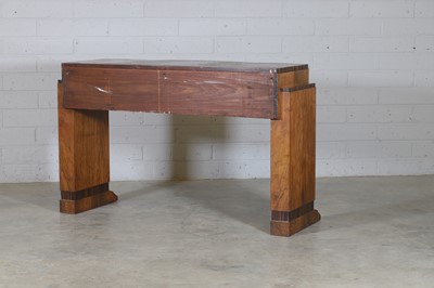Lot 74 - An Art Deco walnut console table
