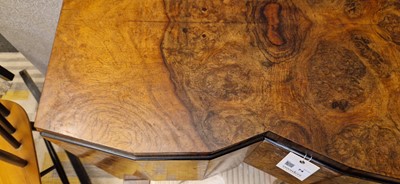 Lot 74 - An Art Deco walnut console table