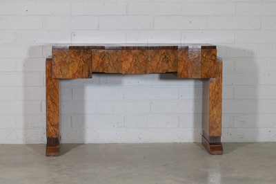 Lot 74 - An Art Deco walnut console table