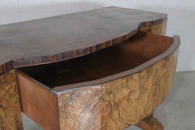 Lot 74 - An Art Deco walnut console table