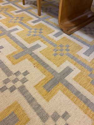 Lot 62 - A flat-weave wool carpet of Scandinavian design