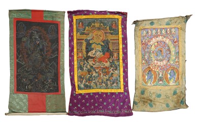 Lot 55 - Three Tibetan thangka