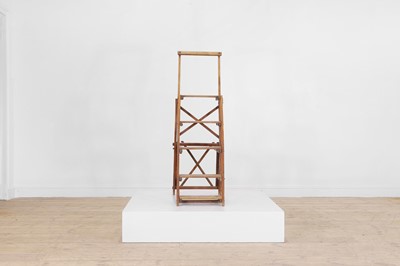 Lot 105 - A beech folding stepladder
