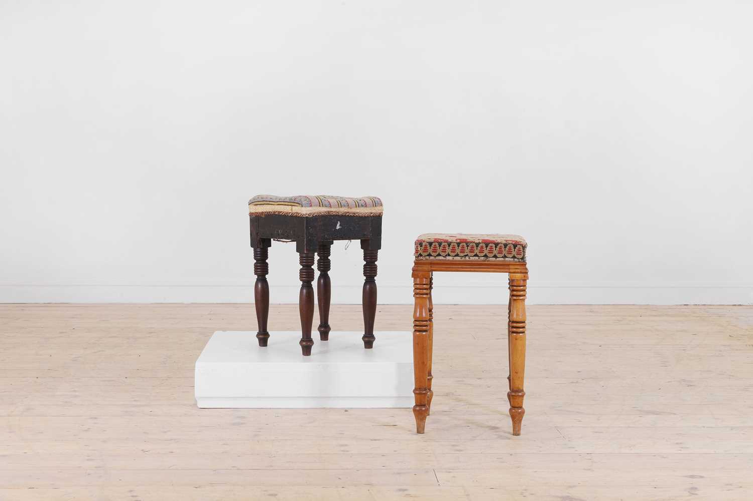 Lot 106 - Two Victorian stools