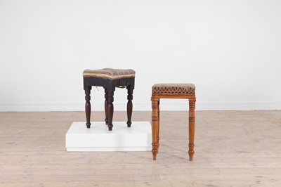 Lot 106 - Two Victorian stools
