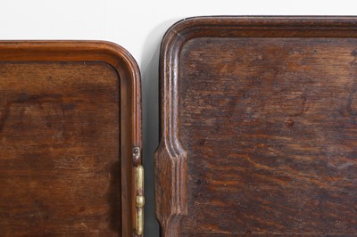 Lot 33 - A collection of oak and mahogany trays