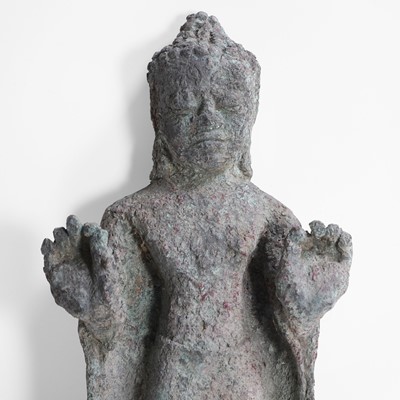 Lot 92 - A Thai bronze figure of the Buddha