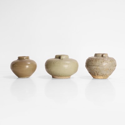 Lot 78 - A collection of Chinese celadon jarlets