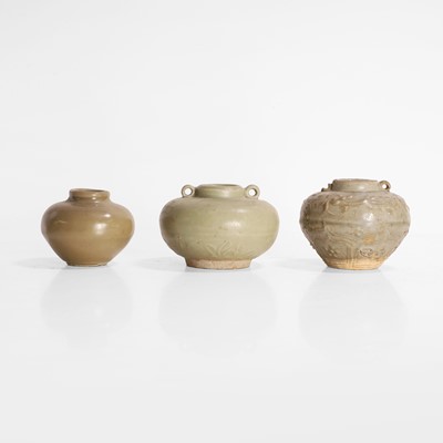 Lot 78 - A collection of Chinese celadon jarlets
