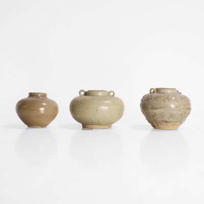 Lot 78 - A collection of Chinese celadon jarlets