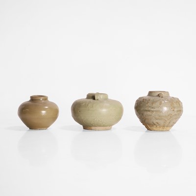 Lot 78 - A collection of Chinese celadon jarlets