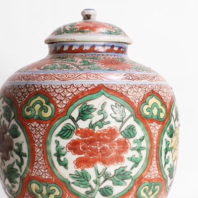 Lot 80 - A Chinese wucai jar