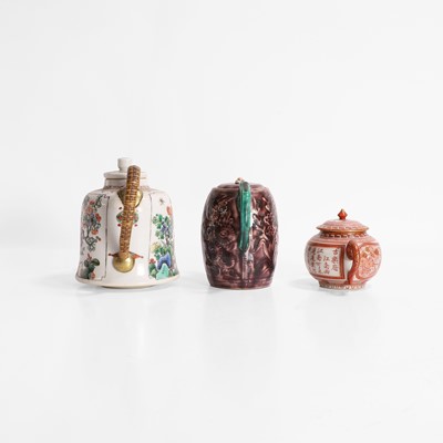 Lot 84 - A collection of three Chinese and Japanese export teapots