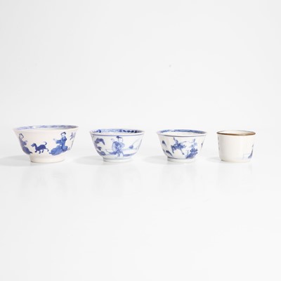 Lot 6 - A collection of Chinese blue and white teacups