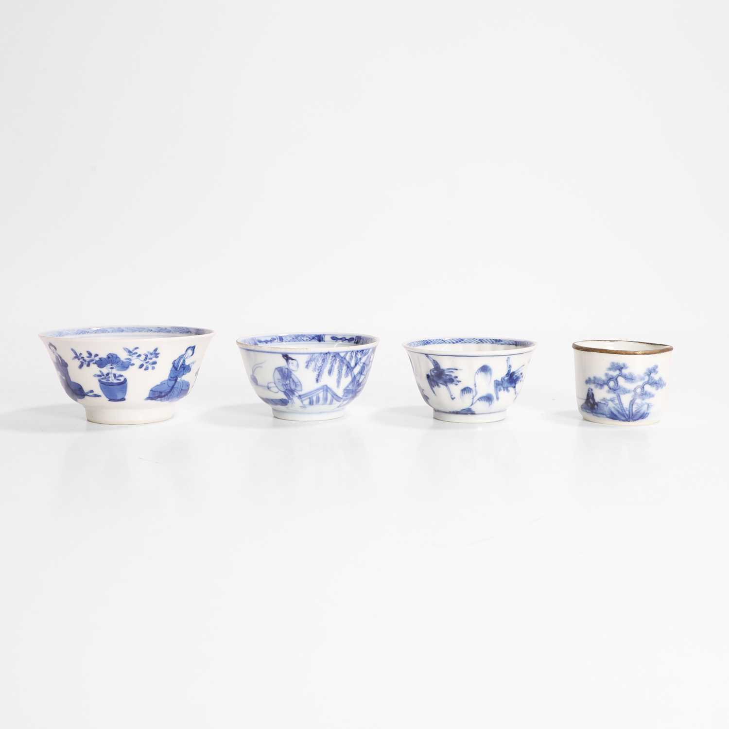 Lot 6 - A collection of Chinese blue and white teacups
