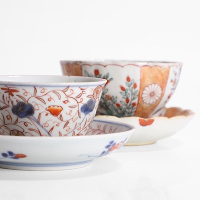 Lot 101 - Two pairs of Chinese export cups and saucers